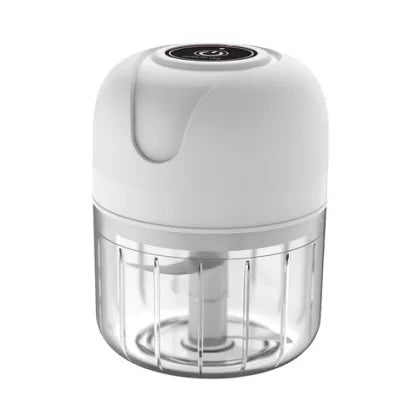 Electric Food Chopper 250ml USB Portable Garlic Masher Crusher Meat Grinder Vegetable Chopper Kitchen Gadgets Peaceful Pleasures Health and Wellness 250ml White