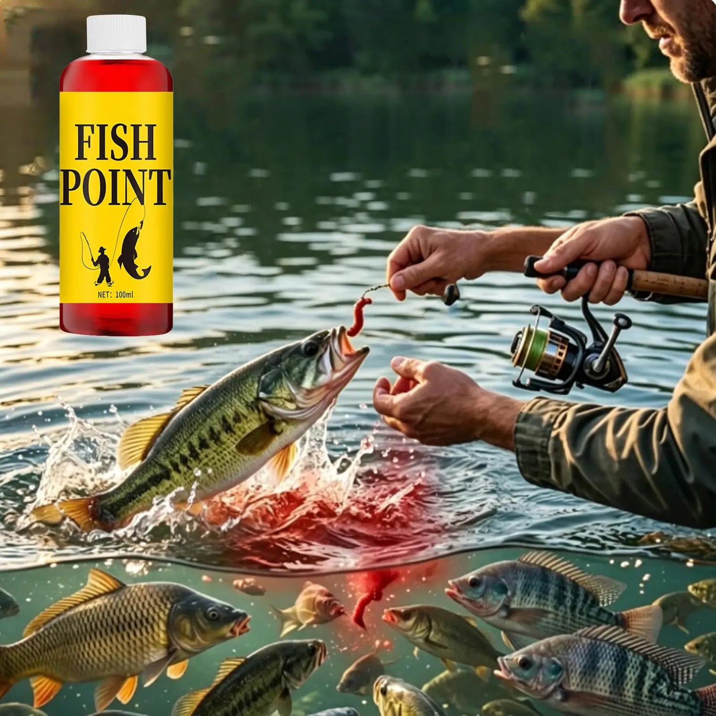 100ml Concentrated Fish Attractant – Bass, Carp & Trout Scent
