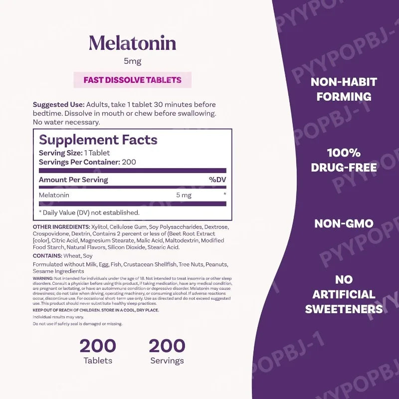 Melatonin 5mg Fast Dissolve Tablets | Strawberry | 150 Count