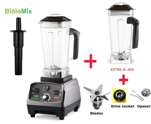 BioloMix 3HP 2200W Heavy Duty Blender | 2L BPA Free Jar