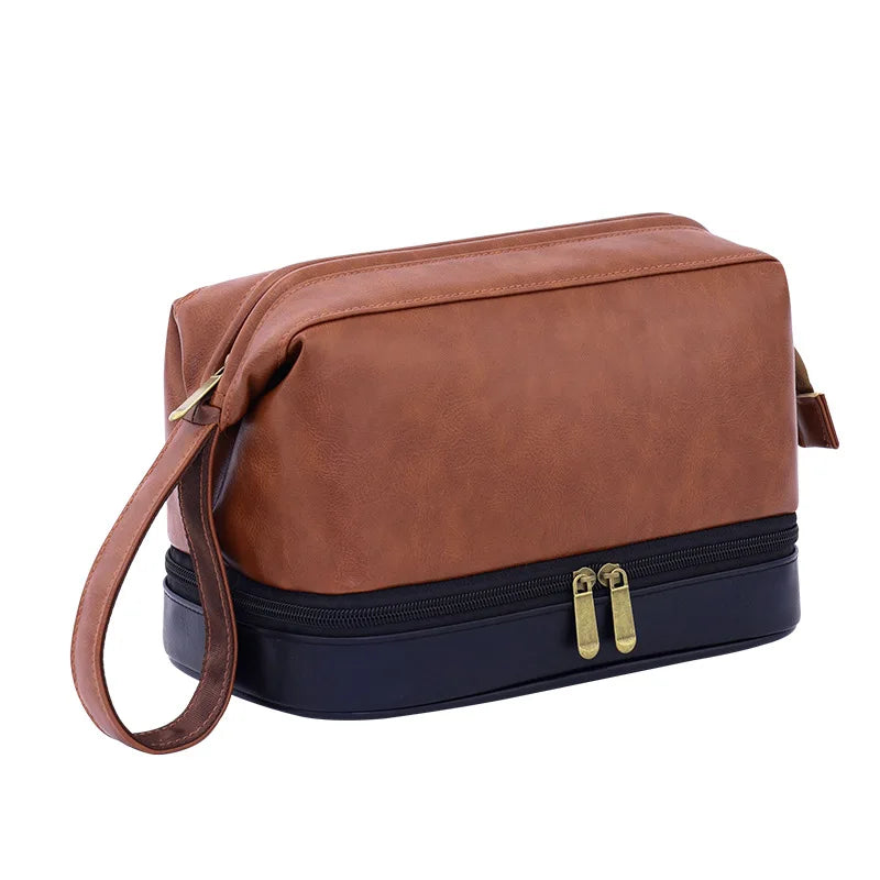 New High-end Men's Toiletry Bag, Business Makeup Bag, Travel Portable Large-capacity Skin Care Product Storage Bag Peaceful Pleasures Health and Wellness