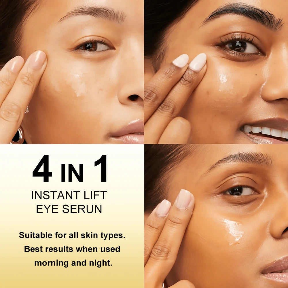 HISENRAIN 4-in-1 Anti-Aging Eye Serum - Dark Circles & Puffiness Removal, Day & Night Care, Rejuvenating Eye Treatment Peaceful Pleasures Health and Wellness