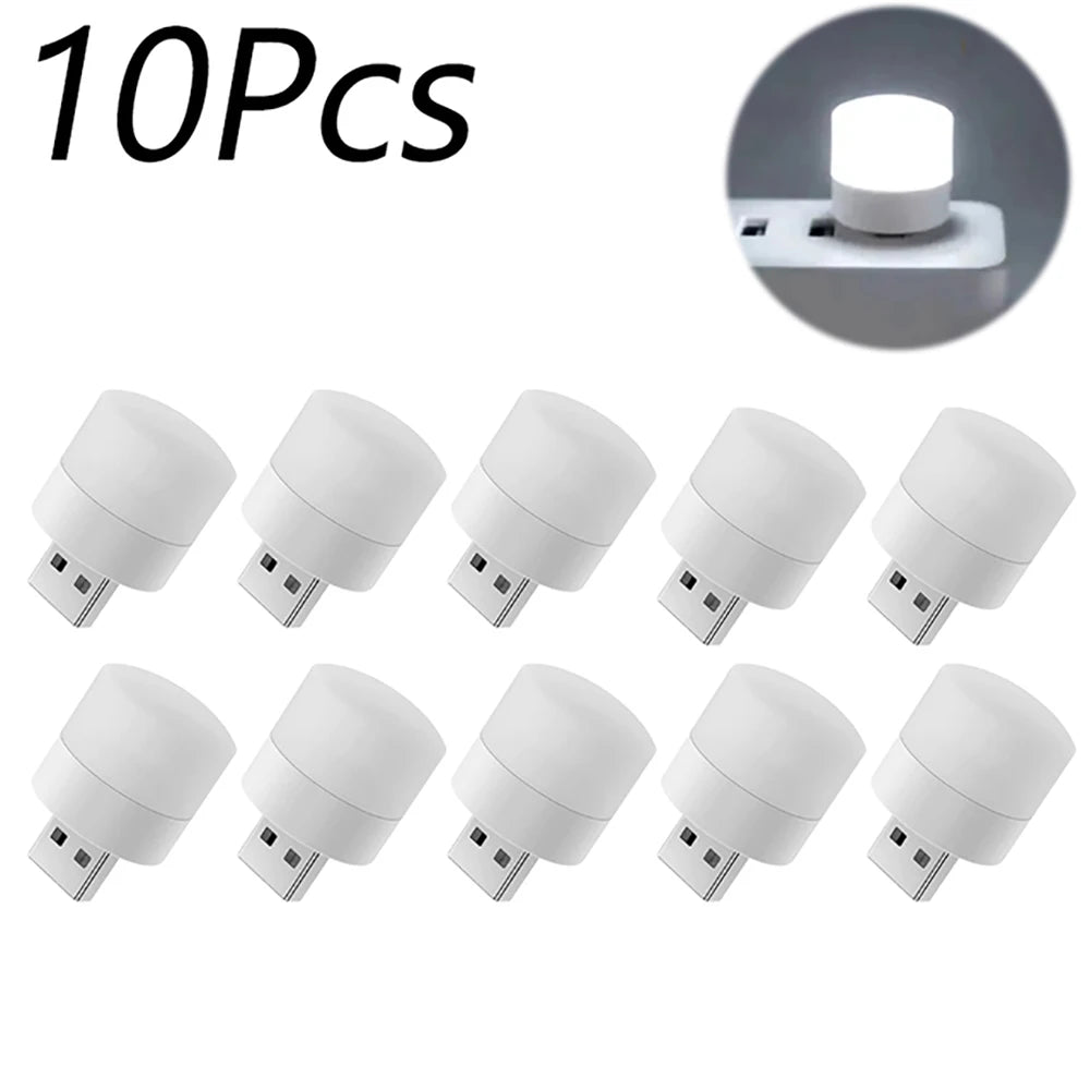 Mini USB LED Night Light | Warm White Eye Protection Reading Lamp