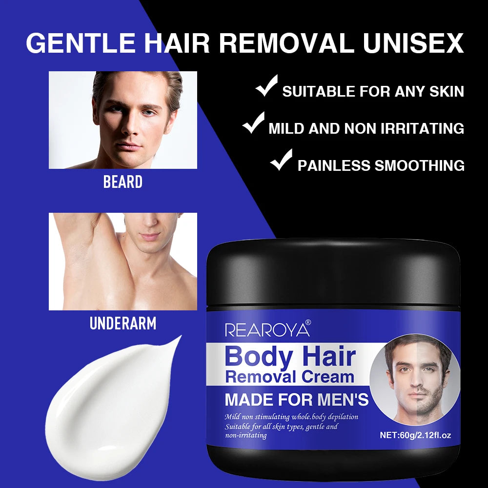LGRAMER Men's Painless Hair Removal Cream | Body & Armpit