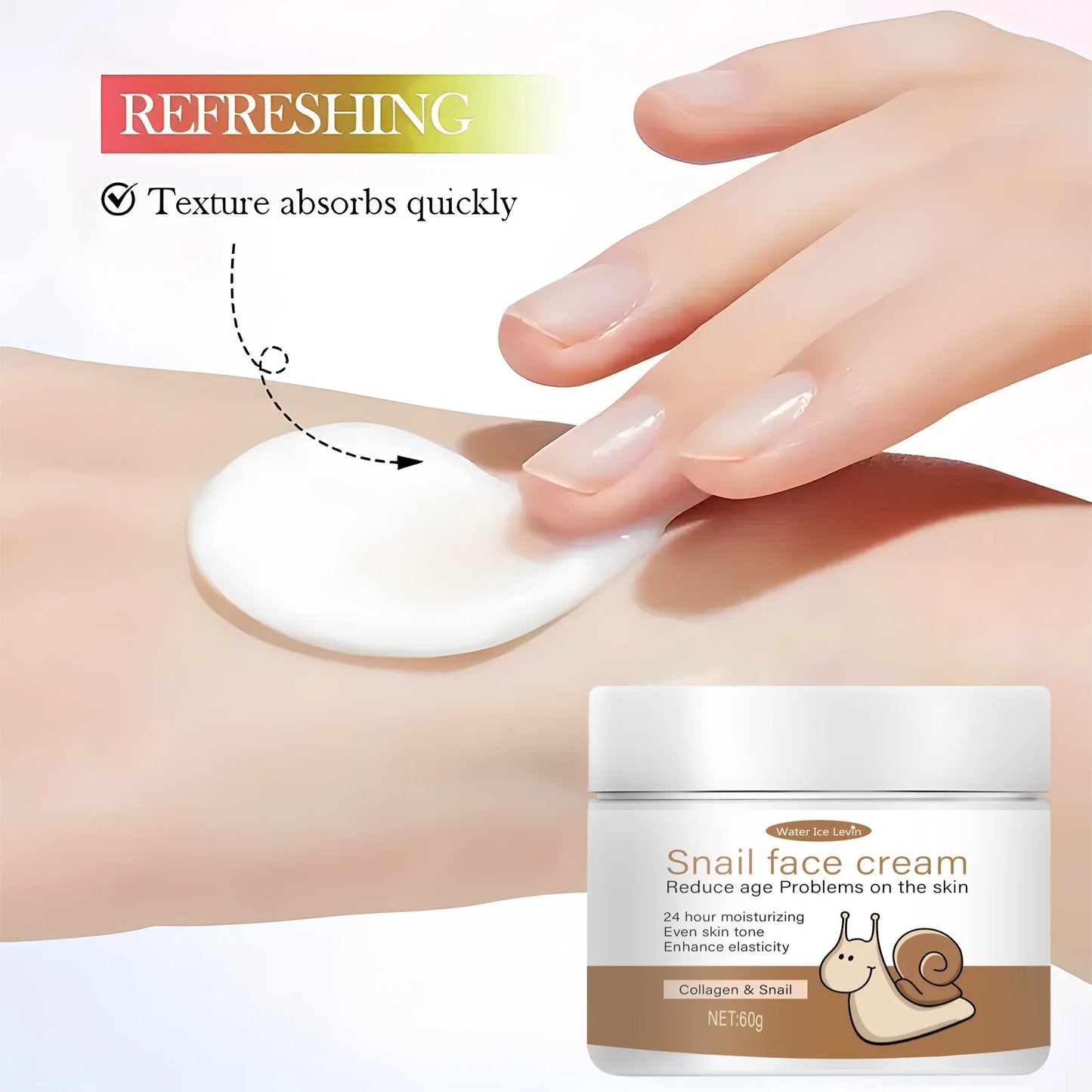 Snail Face Cream with Collagen & Retinol | 24H Moisturizer Face Moisturizer Cream Peaceful Pleasures Health and Wellness