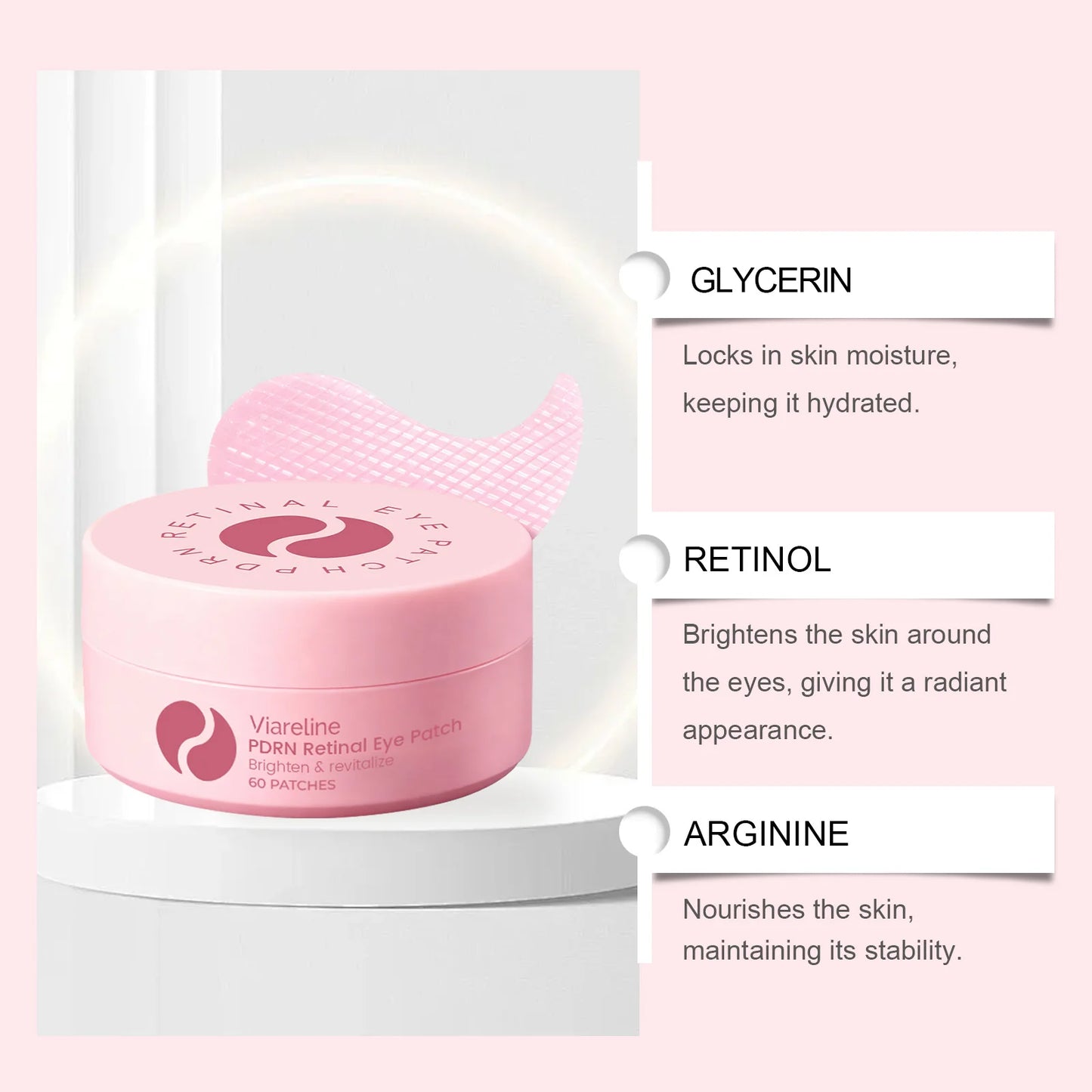 Retinol Under Eye Patches for Dark Circles & Puffiness – 60 pc