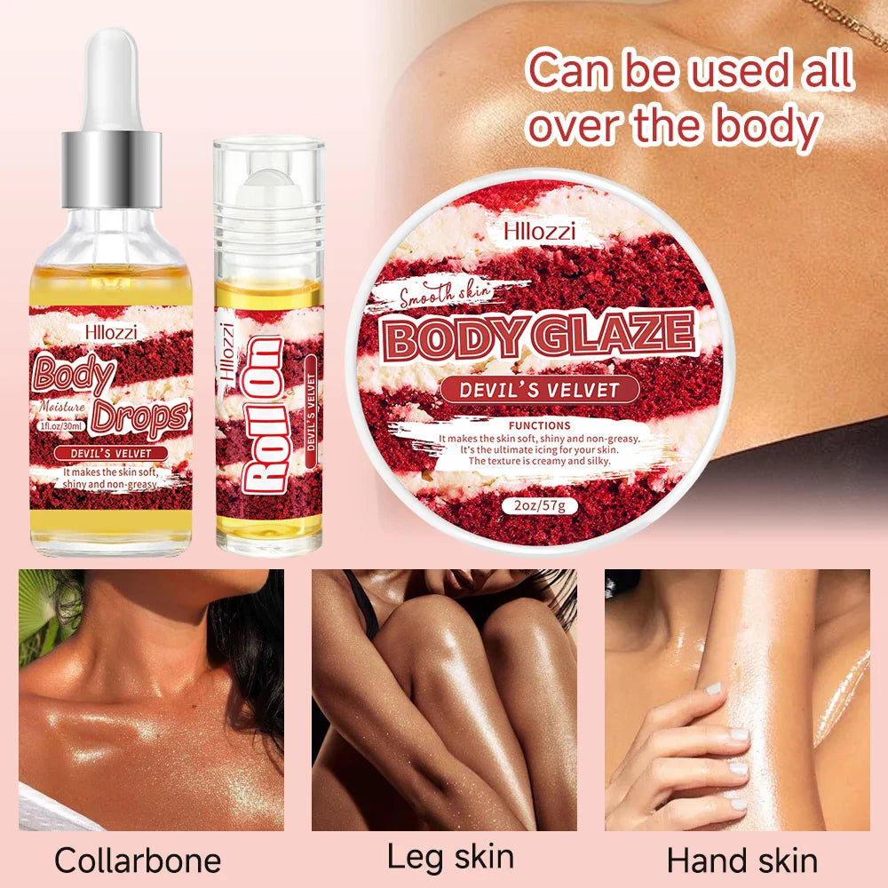 Devil Velvet Body Oil & Gloss Set with Free Rollerball