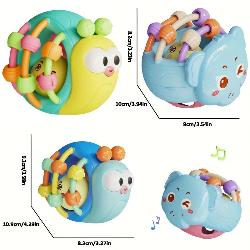 Dutora Baby Rattle Sensory Grip Toy for Newborns 0–12 Months