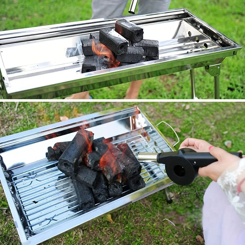 Portable Manual BBQ Blower- Handheld Grill Fan for Outdoor Cooking, Durable Plastic Construction Peaceful Pleasures Health and Wellness