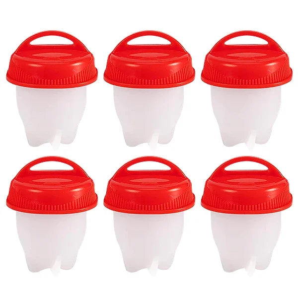 3/6pcs BPA Free Silicone Egg Boiler Steamer Non-stick Silicone Egg Cook Cups Fast Egg Poacher for Breakfast Kitchen Cooking Tool Peaceful Pleasures Health and Wellness 6pcs