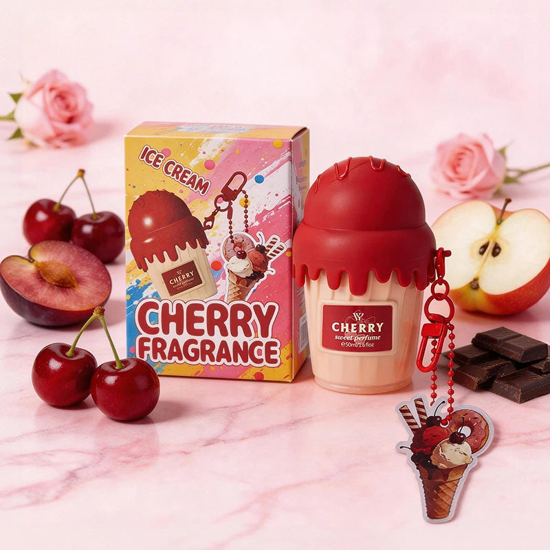 Arabian Gourmet Ice Cream Perfume 50ml Sweet Chocolate Strawberry Cherry Vanilla Perfume Fresh Luxury Unisex Eau De Toilette Peaceful Pleasures Health and Wellness