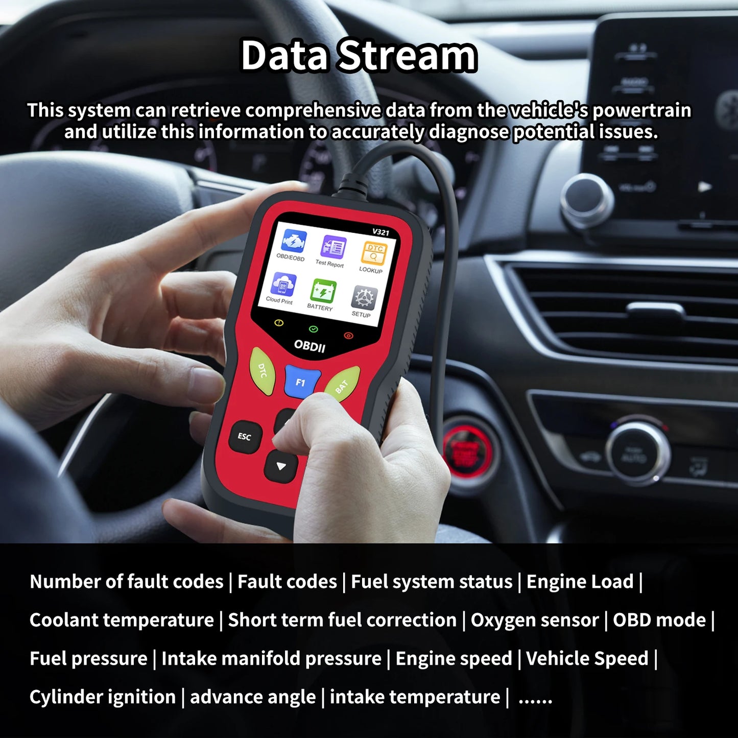 V321 OBD2 Car Diagnostic Tool – Code Reader & Engine Scanner