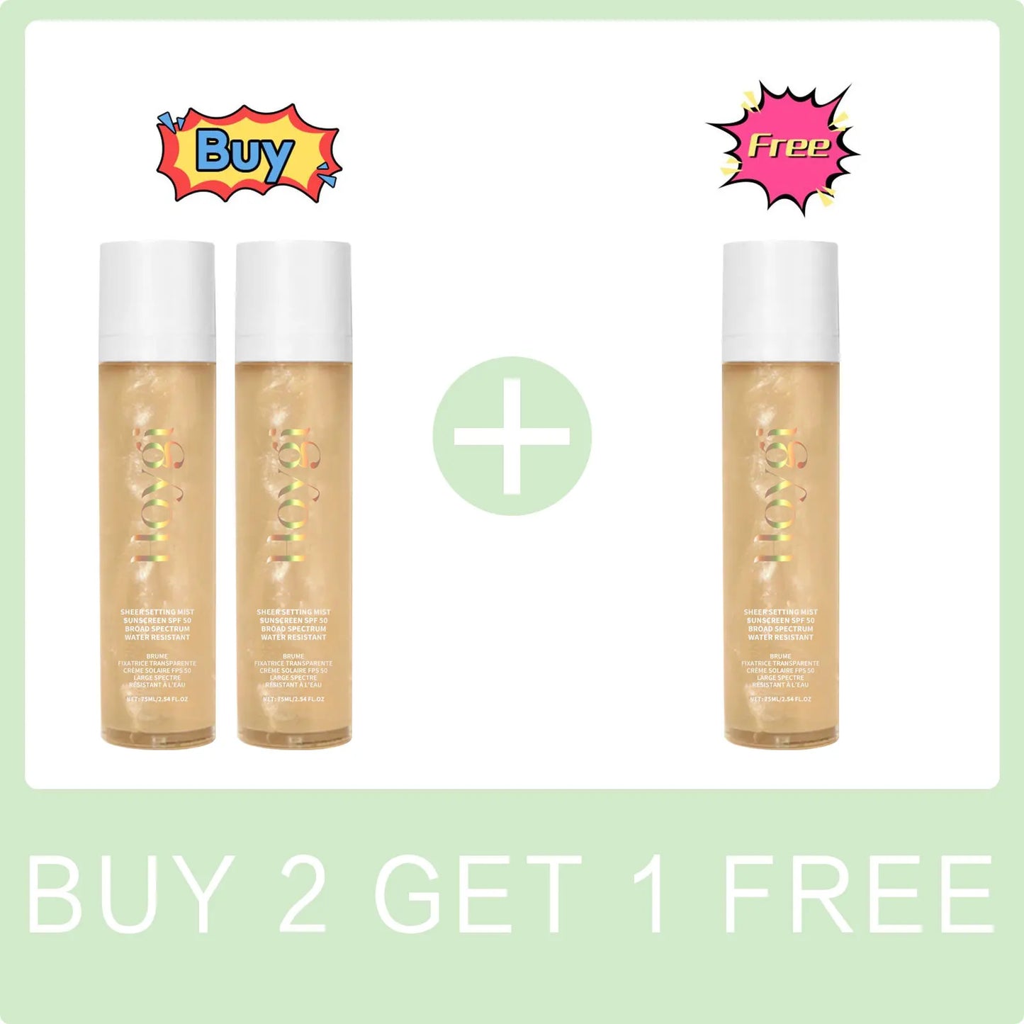 Spf 50+ Setting Sprays for Makeup Waterproof Lasting Oil Control Natural Refreshing Anti UV Sunscreen Finishing Mist Cosmetics Peaceful Pleasures Health and Wellness Buy 2 Get 1 Free