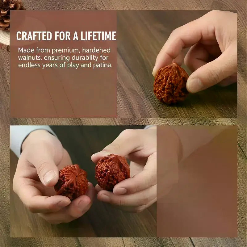 Polished Chinese Walnut Balls – Collectible Décor Gift Set Collectible Décor Set Peaceful Pleasures Health and Wellness