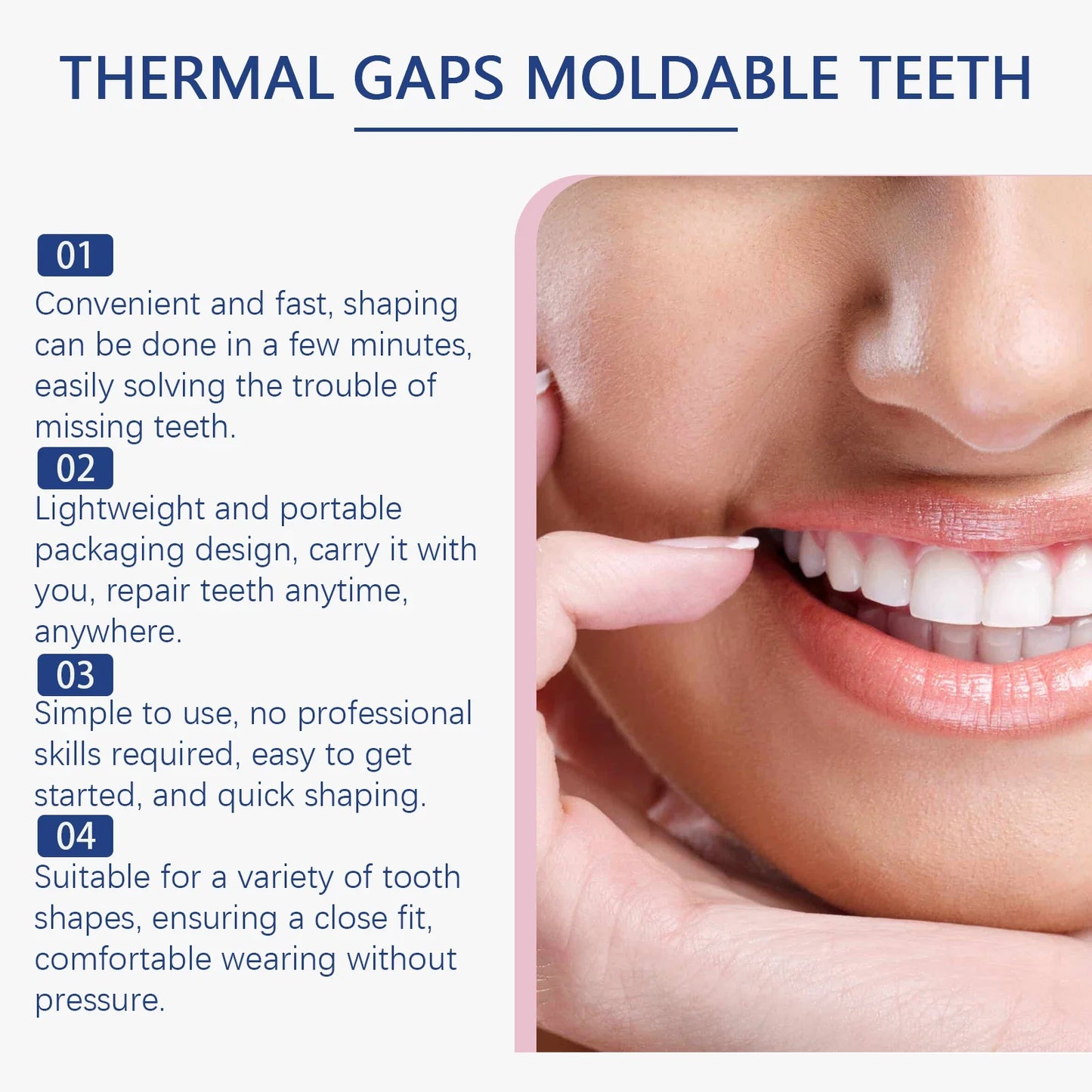 Moldable Temporary Tooth Filling Kit – Thermoplastic Denture Repair