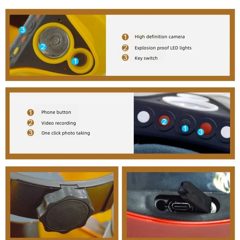 SHINEKNOT IP68 Mining Helmet Lamp | 50W LED USB Headlamp