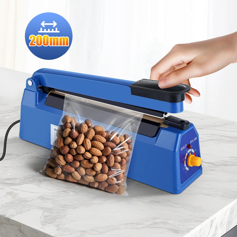 200mm Heat Sealing Machine Home Impulse Sealer Kitchen Food Vacuum Seal Kraft paper/Plastic Bag Meat/Candy/Fruit Storage 220V Peaceful Pleasures Health and Wellness