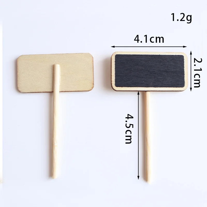Bview Art Mini Wooden Chalkboard Clip Price Tag Display Holder Memo
