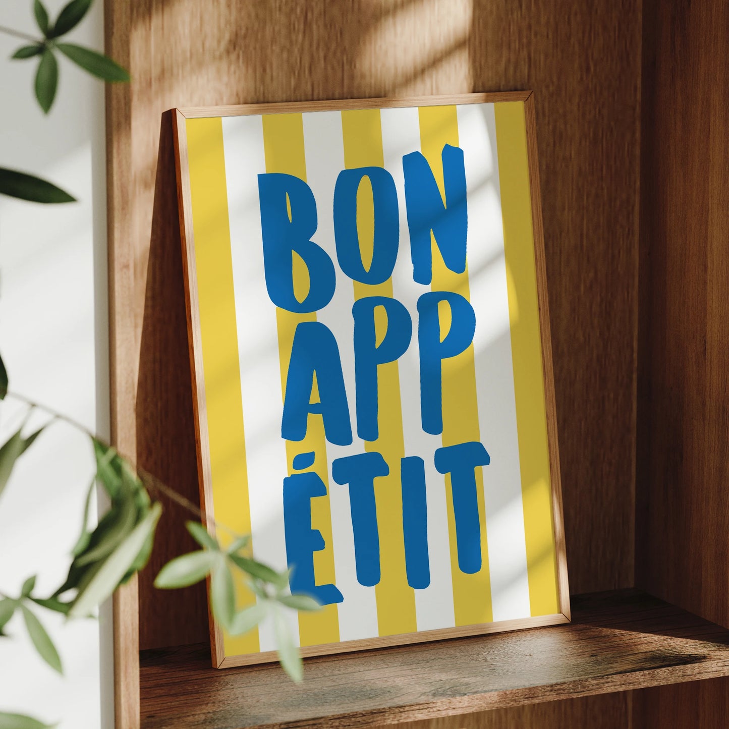 Bon Appétit Canvas Wall Art | Blue Font Kitchen & Dining Decor