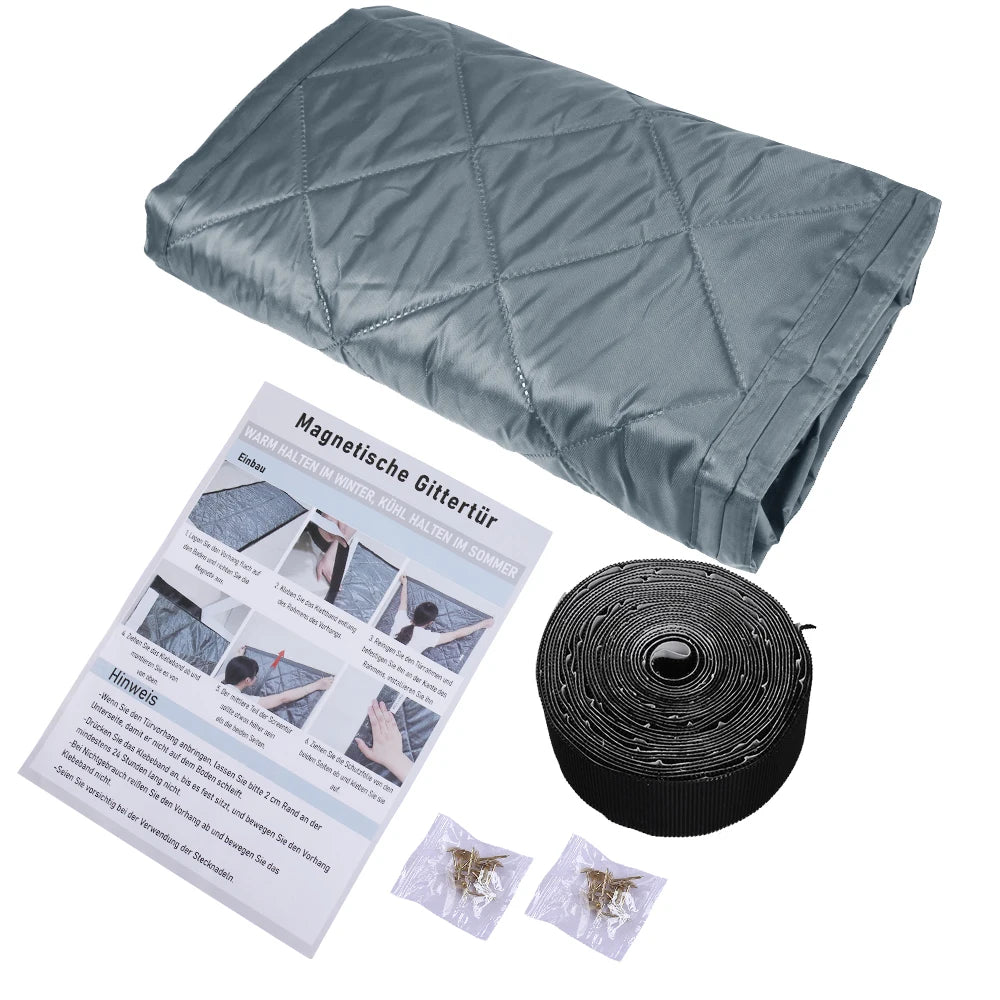 Magnetic Thermal Insulated Door Curtain Thickened Cotton Anti-Heat and Cold Summer Winter Curtain For Home Bedroom Doorways Peaceful Pleasures Health and Wellness