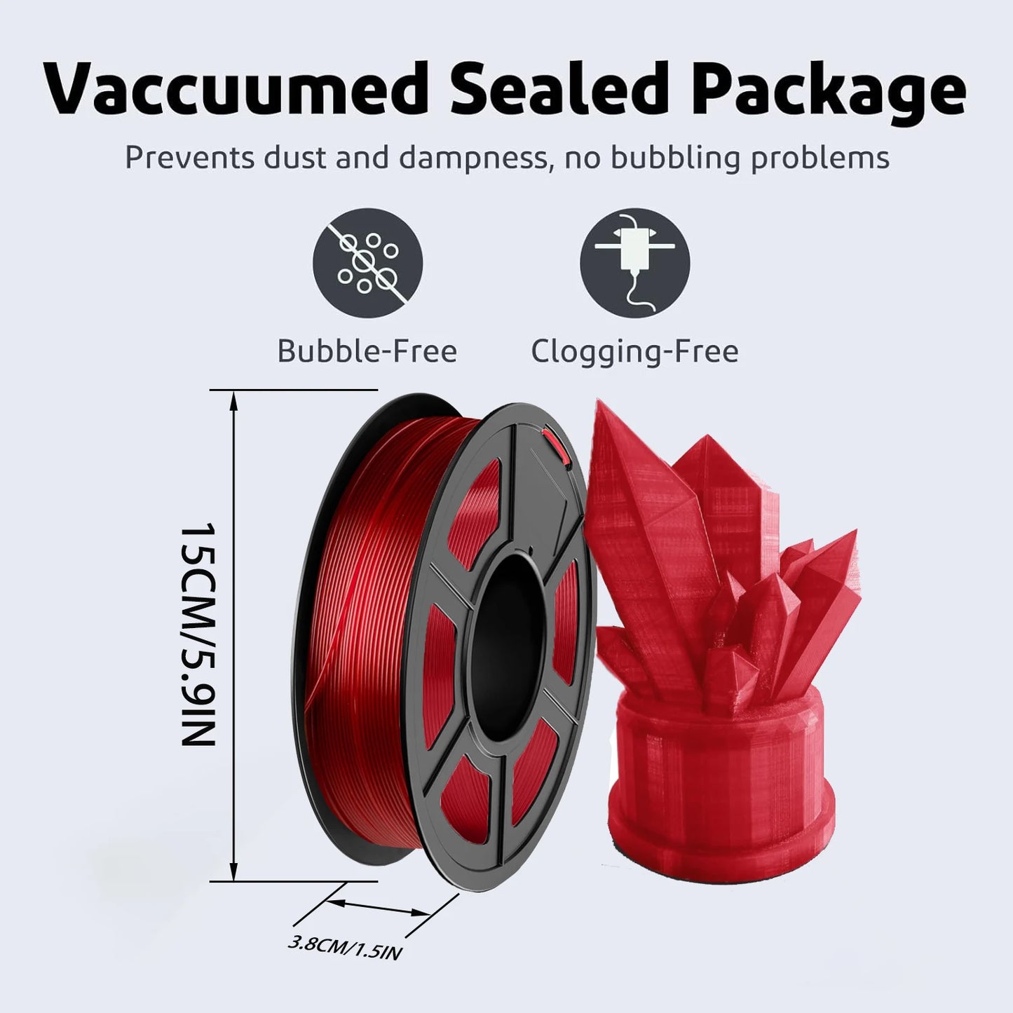 3D Maliang PETG Filament 1.75mm Translucent 600mm/s | 250g–1kg