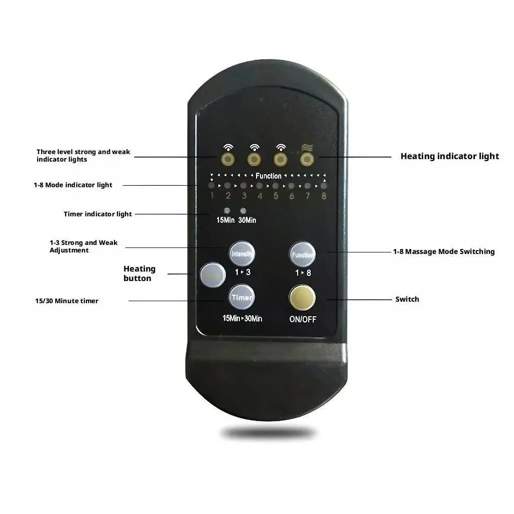 Home car massage cushion multifunctional combines neck waist vibration seat cushion fullbody electric heating car massage device Peaceful Pleasures Health and Wellness