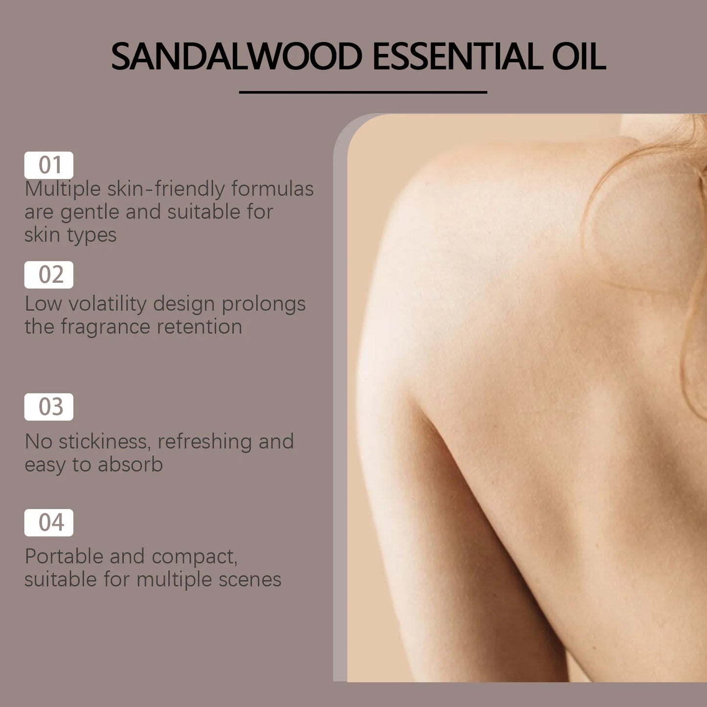 WIYUN Sandalwood Essential Oil 30ml – Massage, Face & Body Care