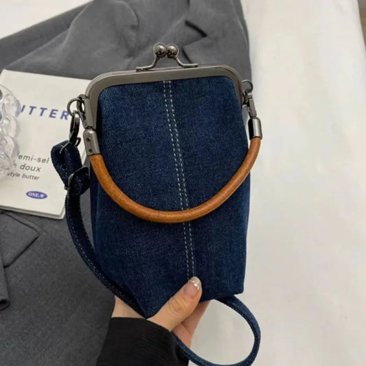 Cowboy Denim Crossbody Bag – Vintage Handcrafted Phone Tote Crossbody Bag Peaceful Pleasures Health and Wellness