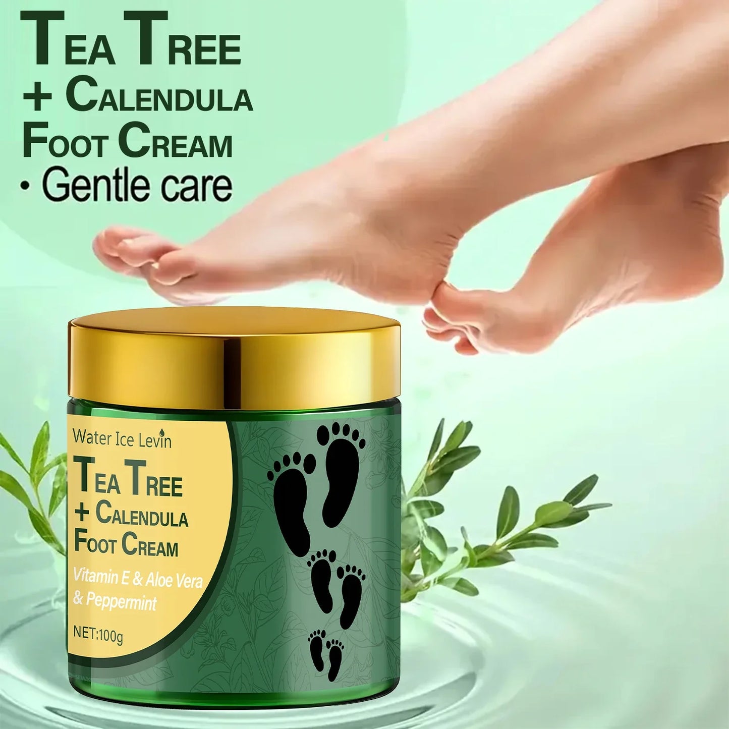 Tea Tree & Calendula Foot Cream – Vitamin E & Aloe Vera 100g