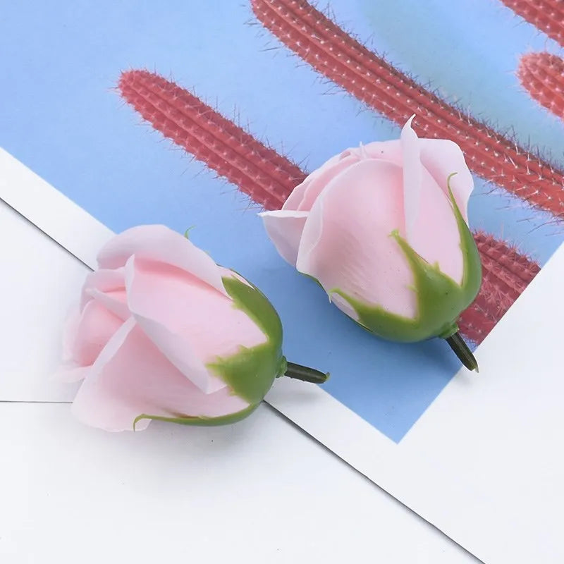 Artificial Soap Rose Flowers 50/100 Pcs – Wedding DIY Decor