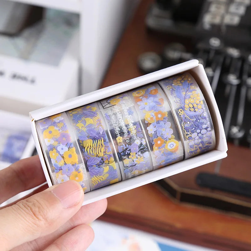 Creative Clear PET Floral Washi Sticker Tape DIY Scrapbooking Journal