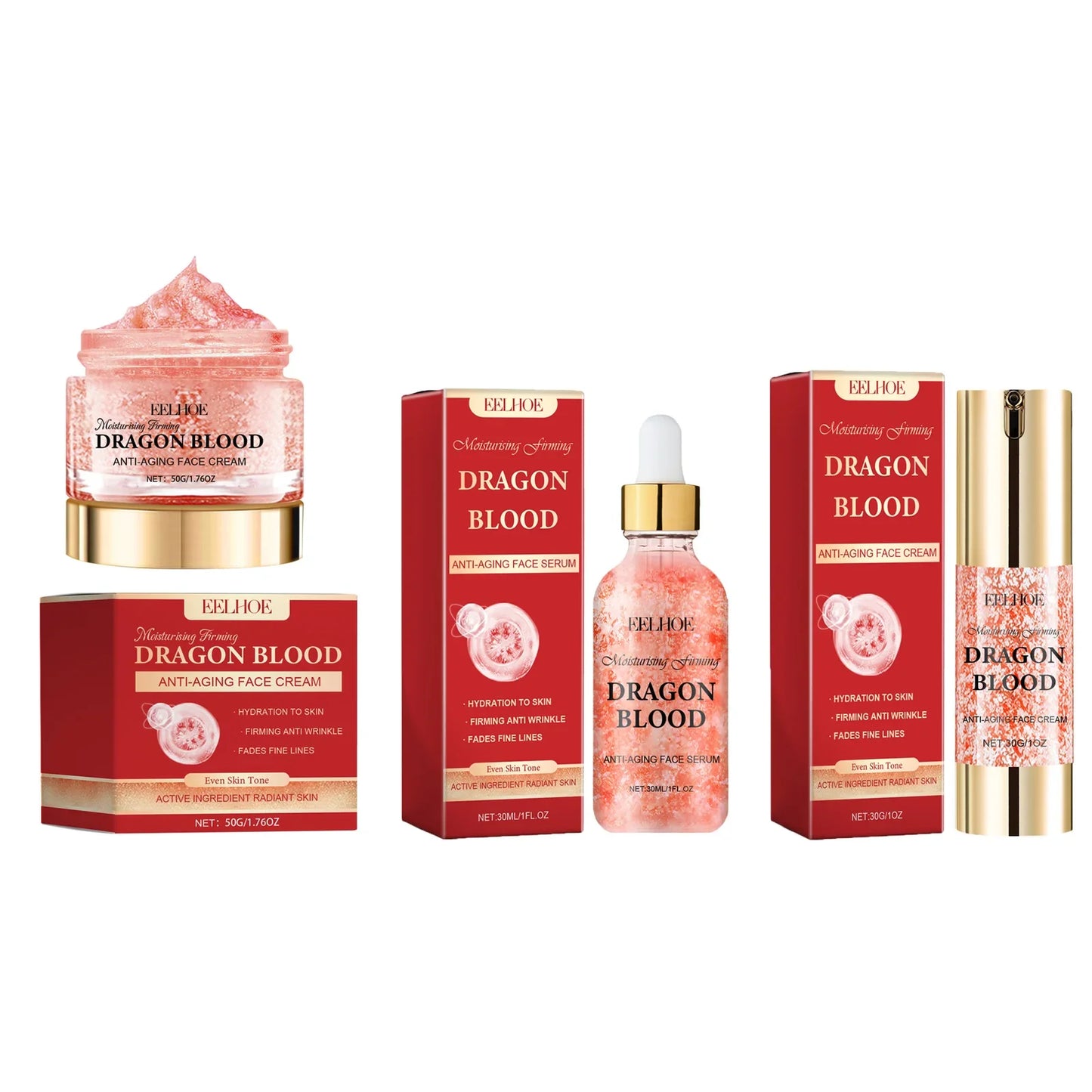 EELHOE Dragon's Blood Anti-Aging Skincare Set – Serum & Cream