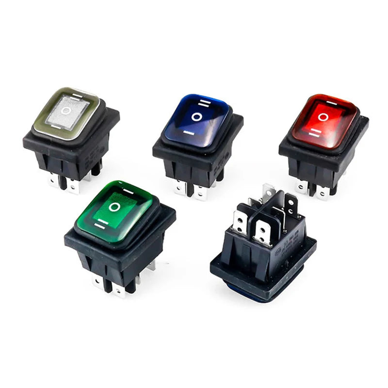 6-pin Electrical Equipment With 250V125VAC Power Switch KCD4 Waterproof Rocker Switch Peaceful Pleasures Health and Wellness