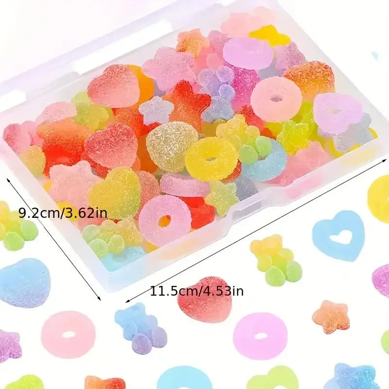70 Mini Jelly Candy Pendants – DIY Charms for Crafts, Phone Cases & Nail Art Peaceful Pleasures Health and Wellness