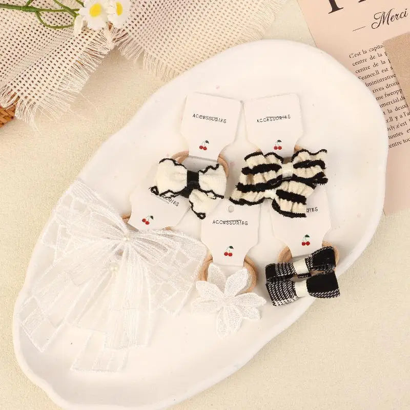 10-Pack Lace Butterfly Bow Hair Ties for Girls | Cute Set