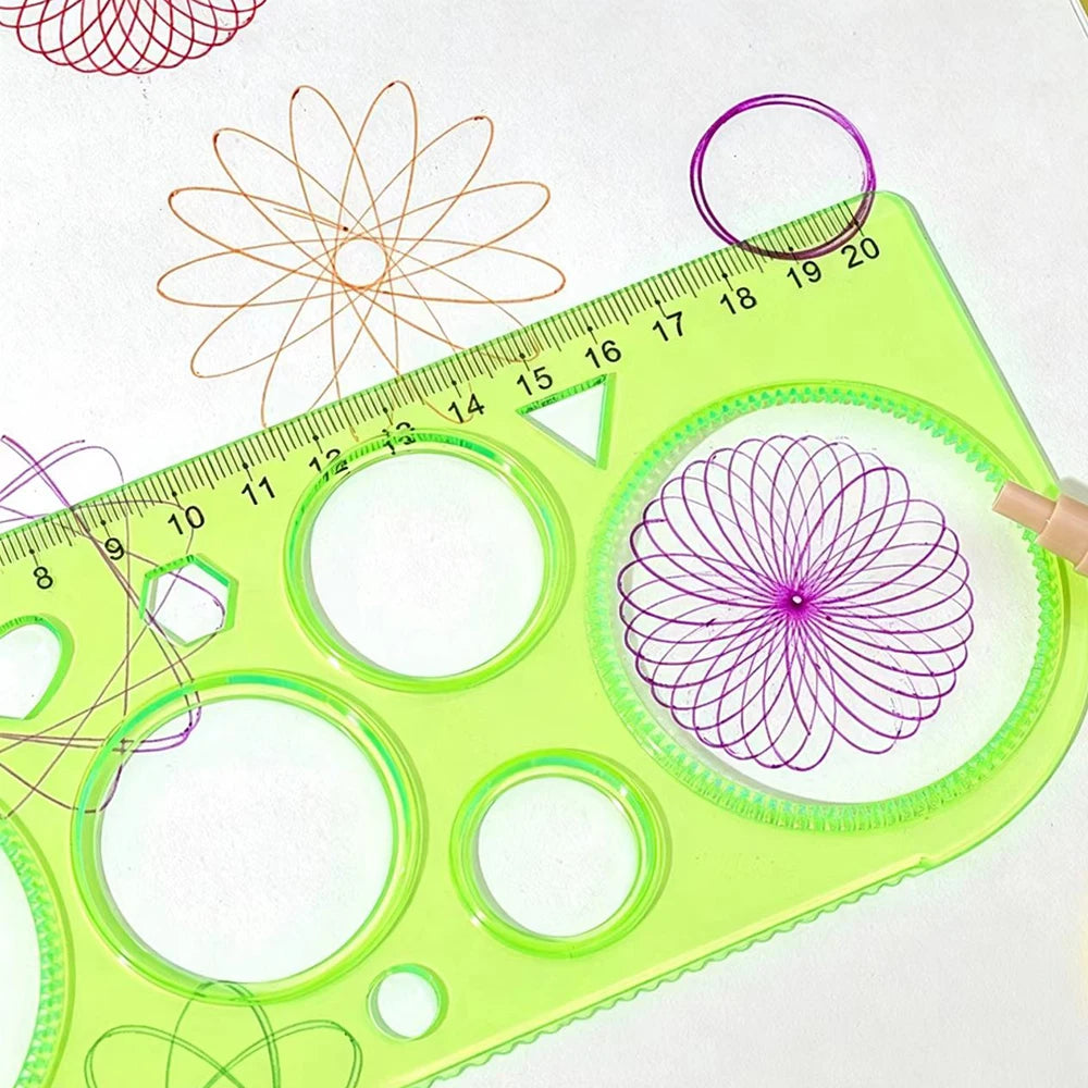 7-piece Multifunctional Ruler Versatile Handwritten Report Template