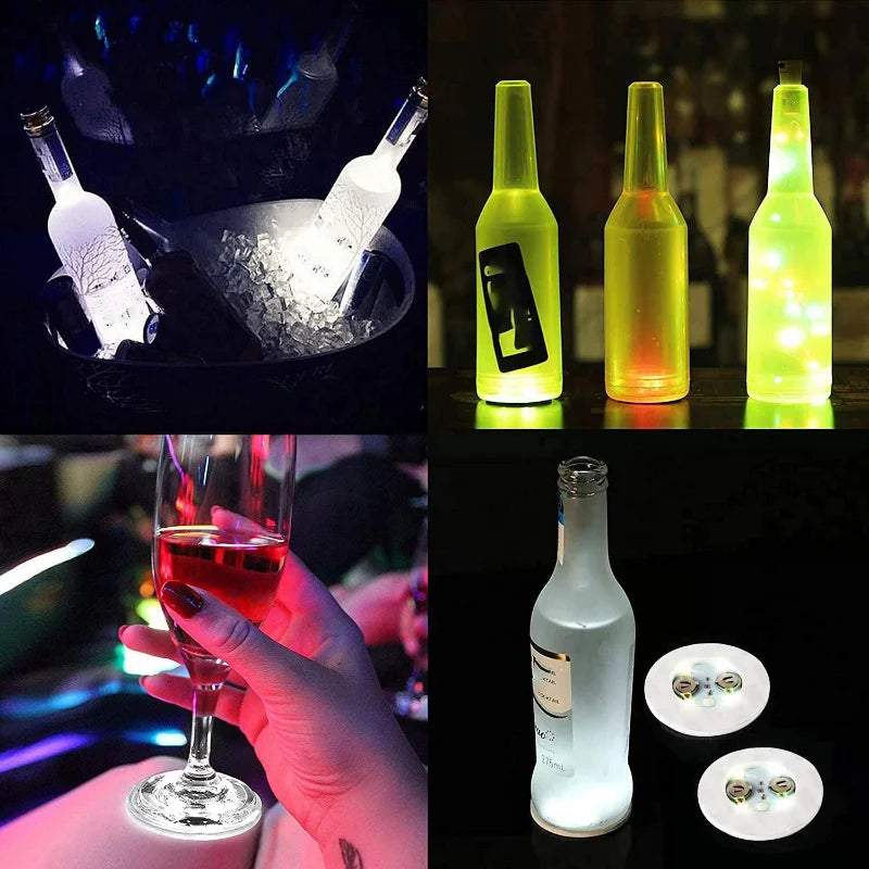 LED Light-Up Drink Coasters for Bars, Parties & Weddings