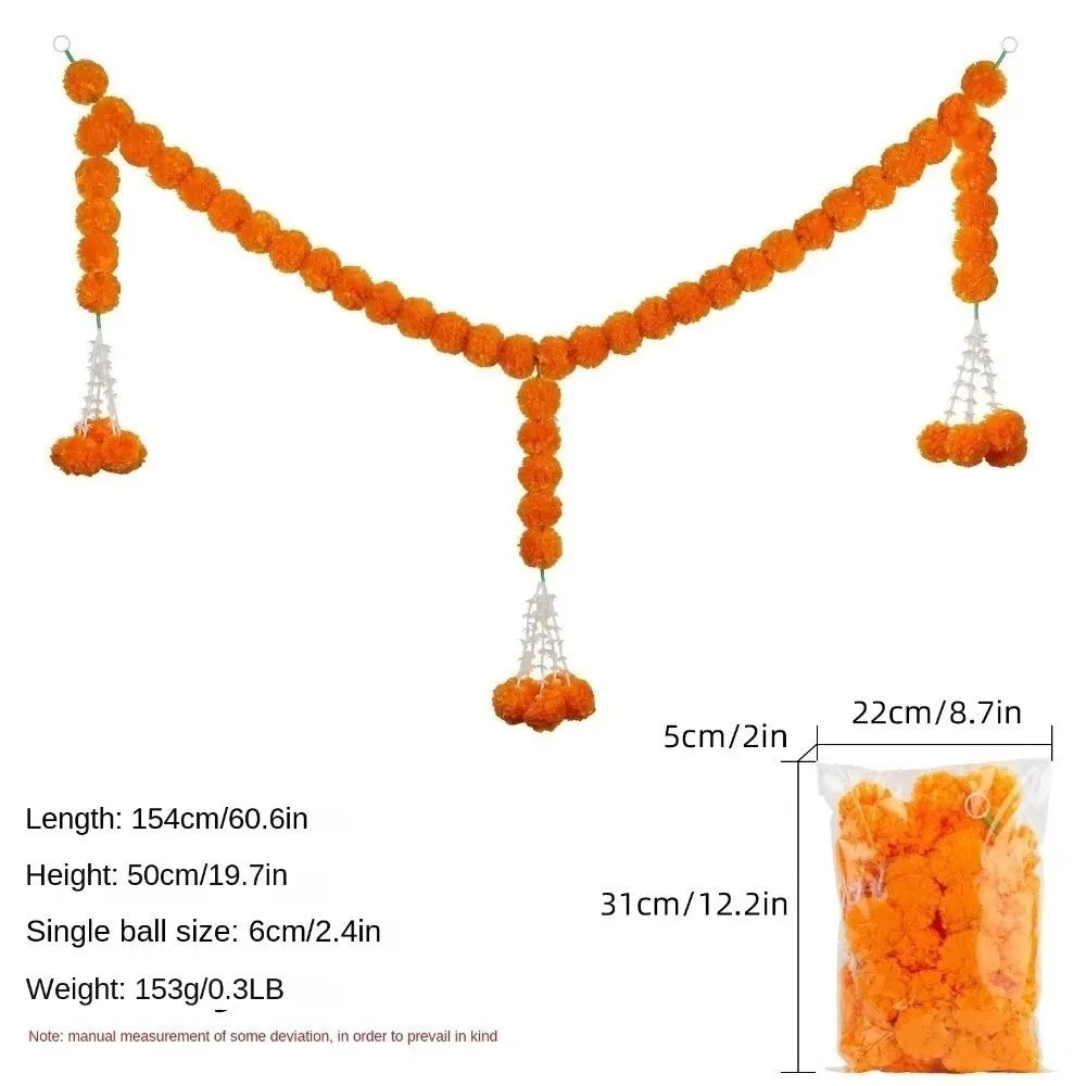 Artificial Marigold Garland – Diwali Pooja Indian Wedding Décor