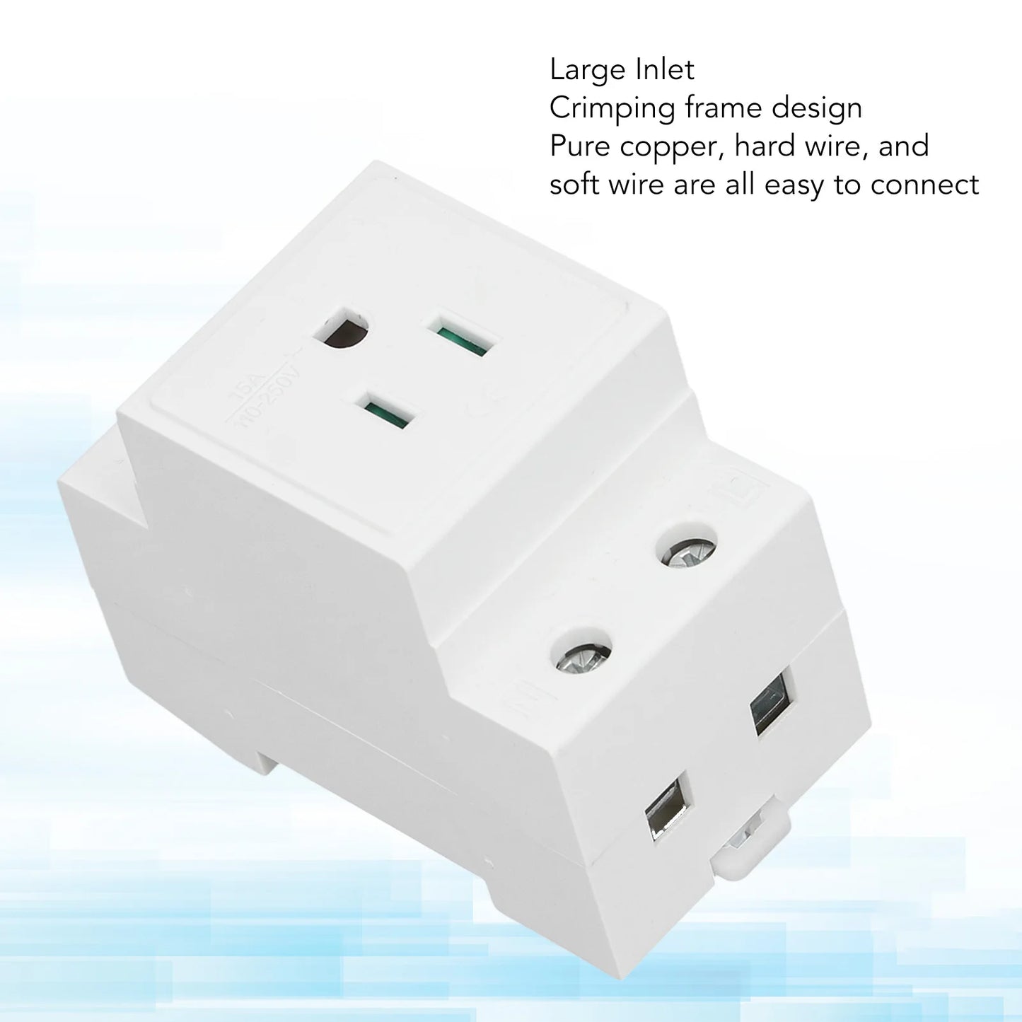 AC Socket DIN Rail Socket Built in Protective Contact Contact Outlet for Distribution Panel Modular Socket Power Socket Peaceful Pleasures Health and Wellness
