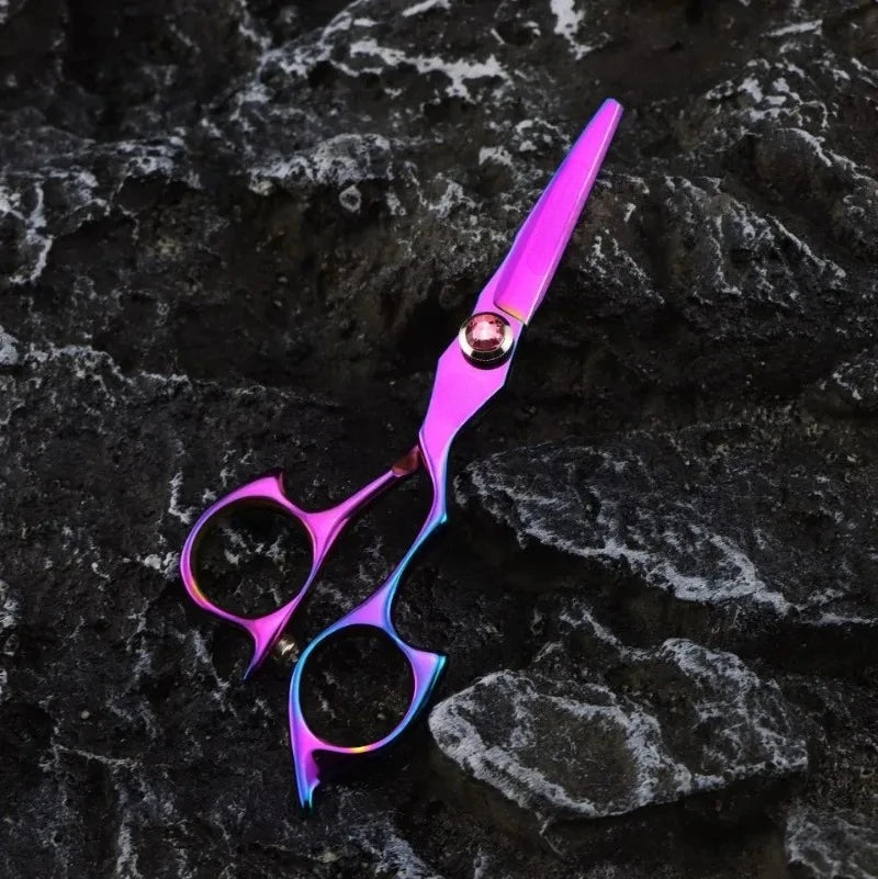 5.0 Professional Hairdressing Scissors Salon Barber Accessories Haircut Machine Thinning Shear Hairdresser'S Scissors Peaceful Pleasures Health and Wellness Pink