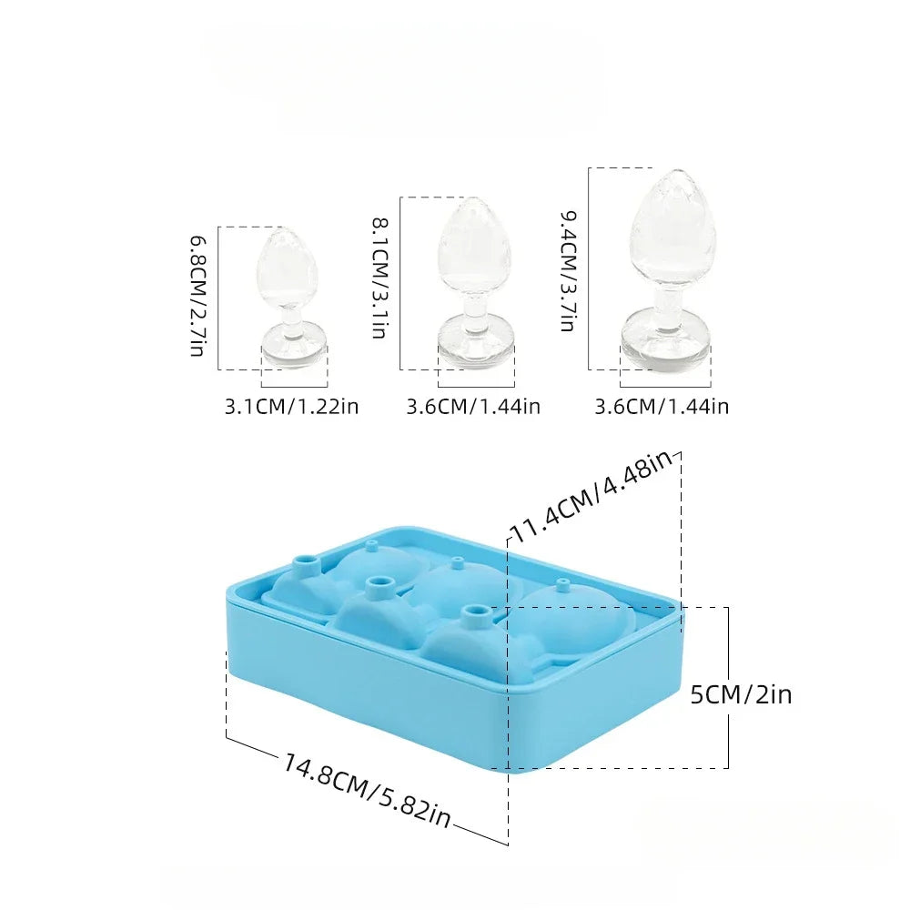 Silicone Ice Cube Mold Tray 3 Cup Shape Make Shot Glass Summer Bar Party Frozen Whiskey Beer Cocktail Cold Drinking Kitchen Tool Peaceful Pleasures Health and Wellness