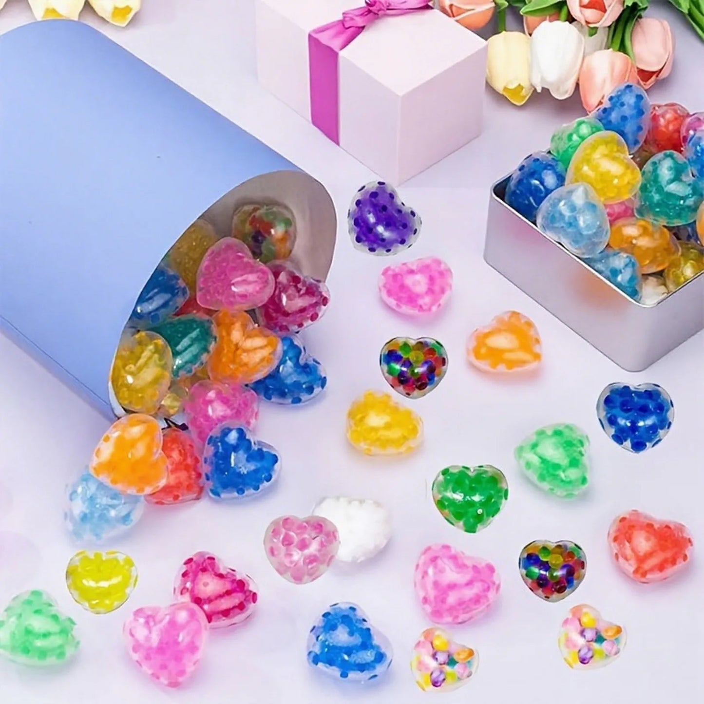 Heart Mochi Squishy Stress Ball – Valentine's Gift & Party
