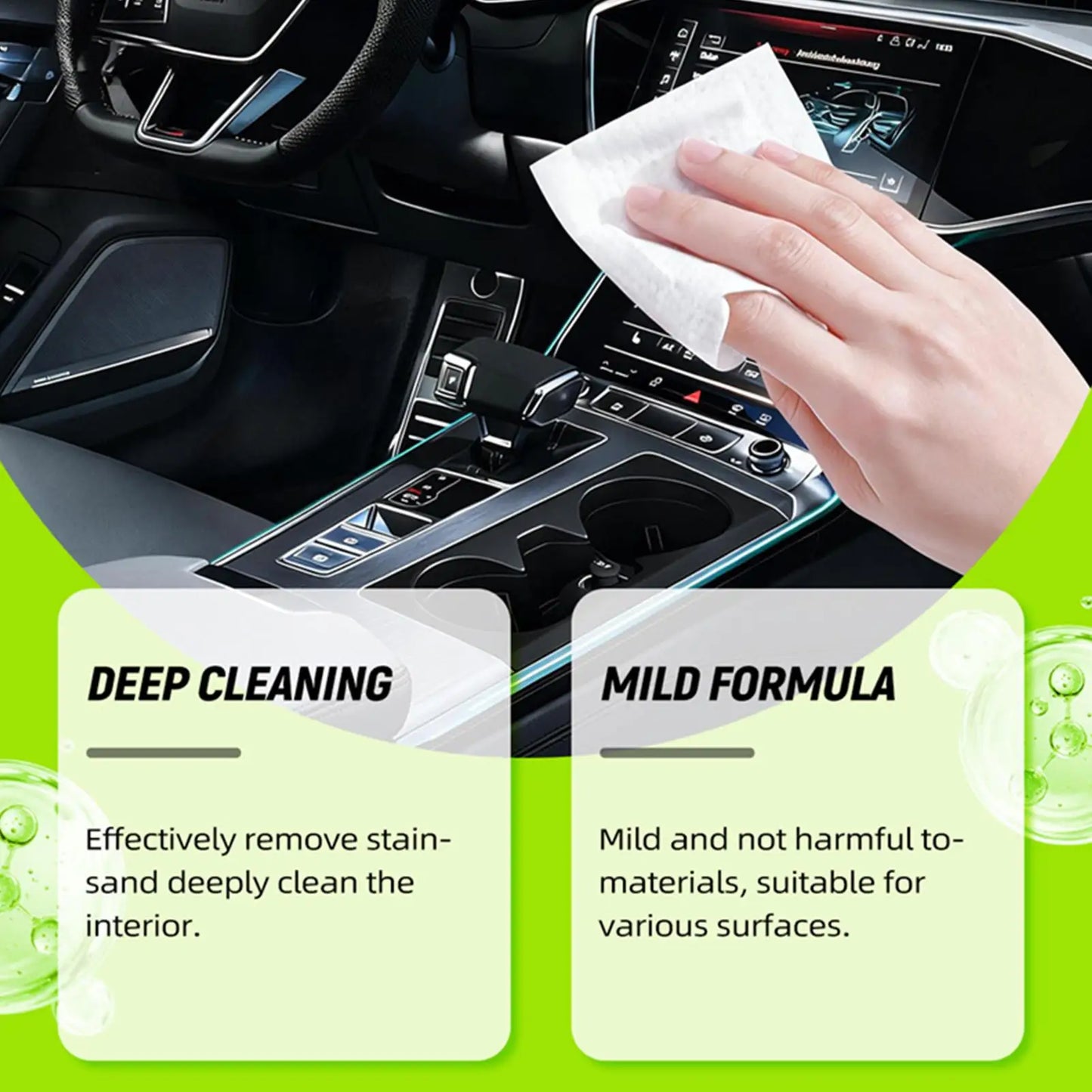 Car Interior Cleaning Wipes – Leather, Dashboard & Seat (3 Pack)
