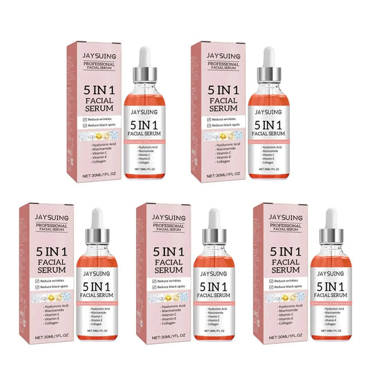 Jaysuing 5-in-1 Hyaluronic Acid Face Serum 30ml Peaceful Pleasures Health and Wellness 5pcs
