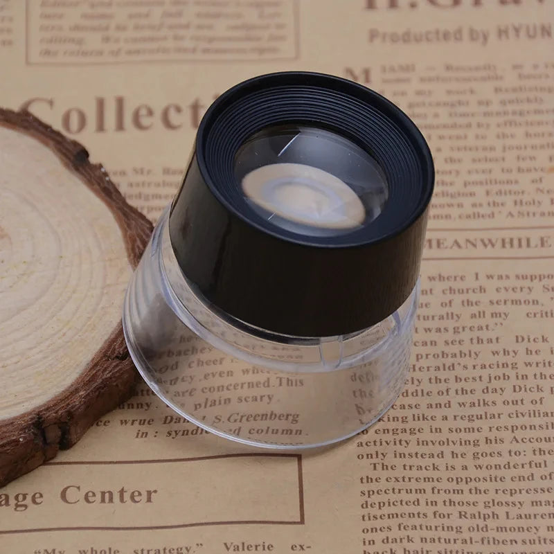 10X Magnifier 30Mm Cylindrical Optical High-Definition Magnifying Glass for Reading Book Jewelry Antique Identification Textile Peaceful Pleasures Health and Wellness