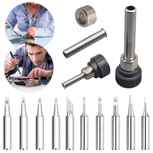 900M Soldering Iron Tips Set with Welding Sleeve – Lead-Free, 10 Tips Peaceful Pleasures Health and Wellness Australia