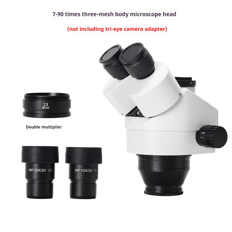 7-45X White Three Eye Binocular Microscope Lens Head Continuously Variable Magnification Peaceful Pleasures Health and Wellness 3