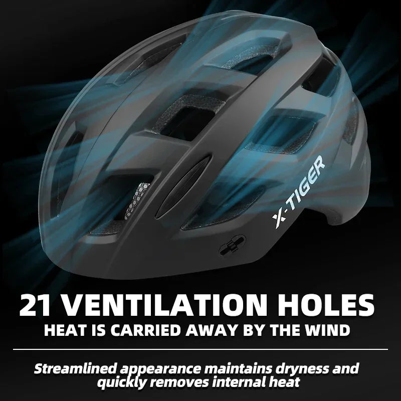 X-TIGER Ultra-Light Mountain Bike Helmet | 21 Vents, CE Rated