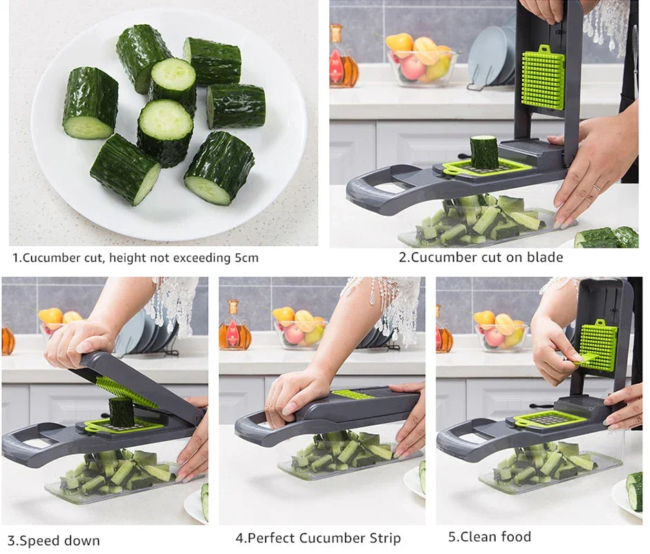 Vegetable Chopper Multifunctional Grater Cutter Kitchen Tools Peaceful Pleasures Health and Wellness
