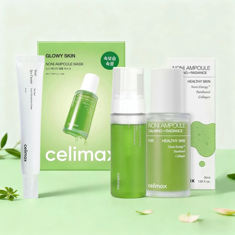 Celimax Noni Fruit Essence Noni Extract Energy Face Facial Skincare Set Korean Anti-Wrinkle Moisturizing Sooth Wrinkle Fine Line Peaceful Pleasures Health and Wellness